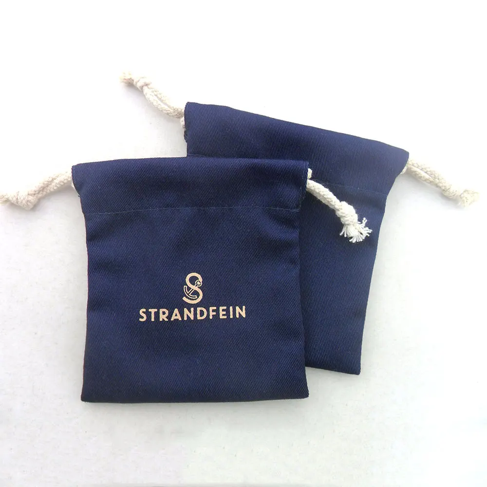 Высококачественный Пользовательский логотип с печатным дизайном, мягкий атласный хлопковый пылесборник на шнурке