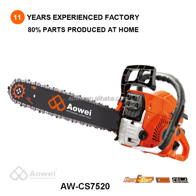 52cc E-start, Fuel View Window, Slip Proof Board, Oil pump, gas saw