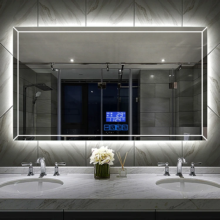 High quality LED lighted wall mirror make up bathroom led mirror with speaker