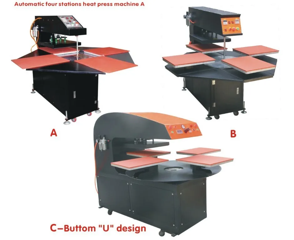 40x60cm  Full Automatic Shaking Four Station Sublimation Heat Press Machine