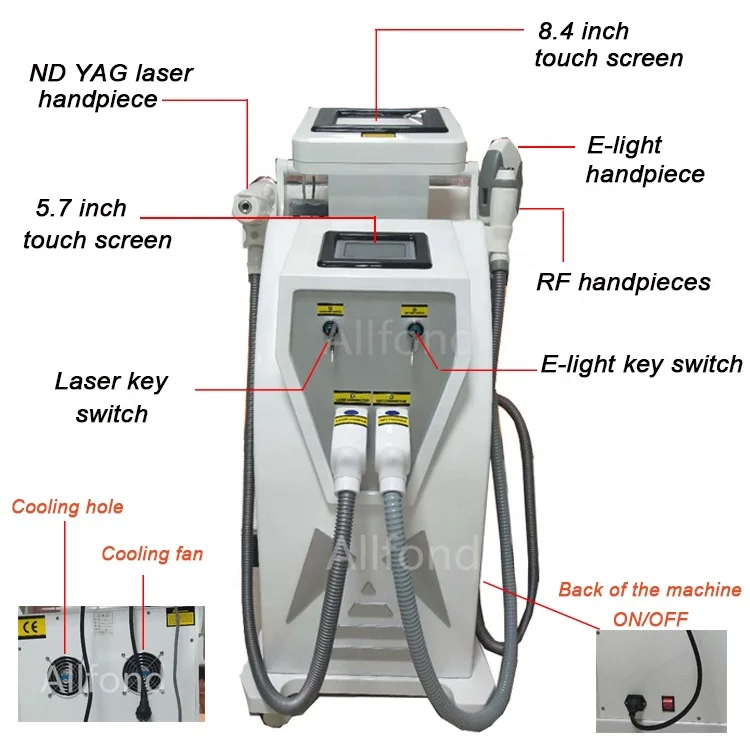 Professional 3 in 1 OPT IPL SHR RF Tattoo hair removal machine With CE approved