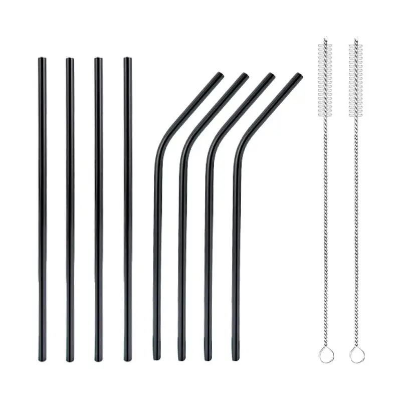 Approved Custom Reusable 304 Stainless Steel Metal Drinking Rvs Titanium Straw Case Set