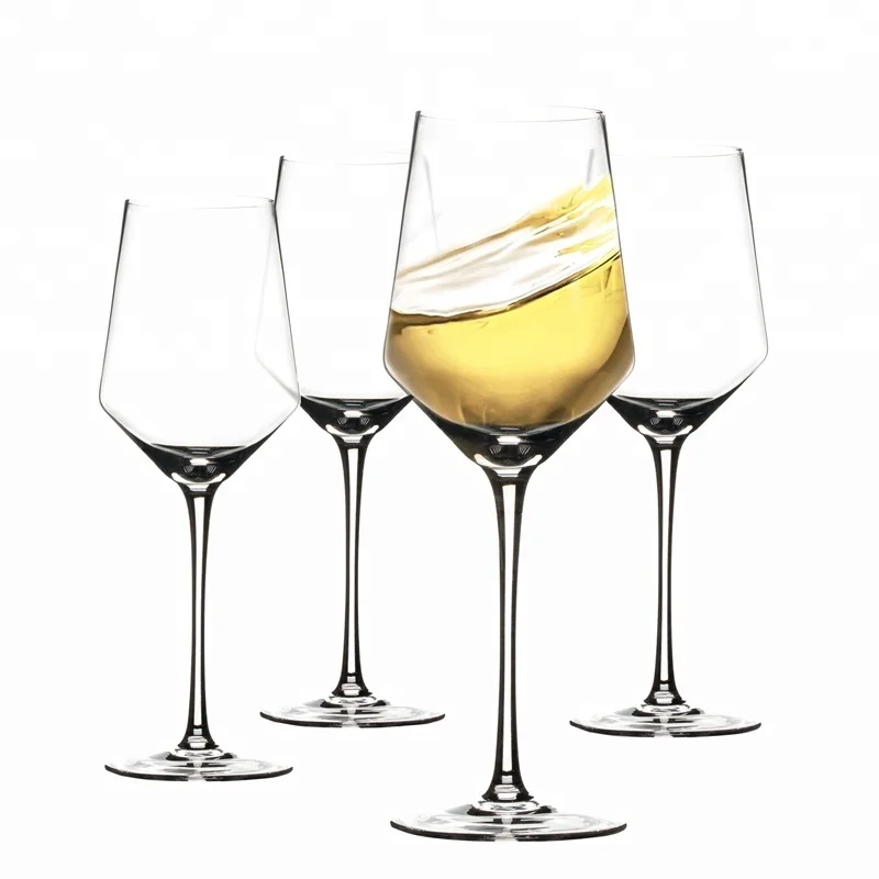 OEM Logo Personalized Mouth Blown Lead-free Crystal Clear Bordeaux Wine Glass