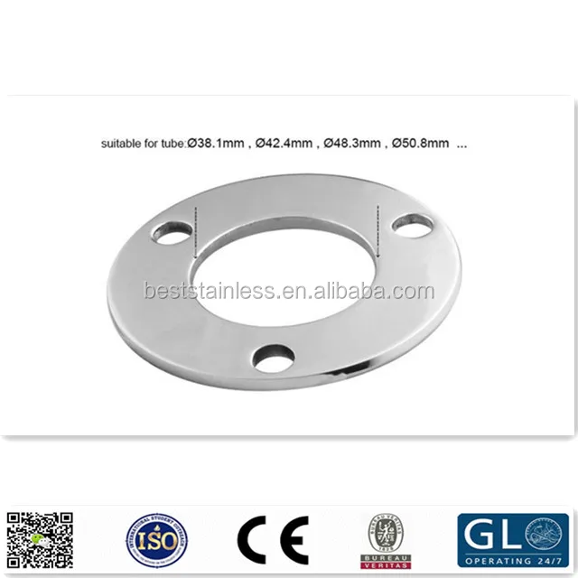 SUS 316L Round Tube Post Anchor / Top Hand Rail Wall Mount for Cable Railing Deck