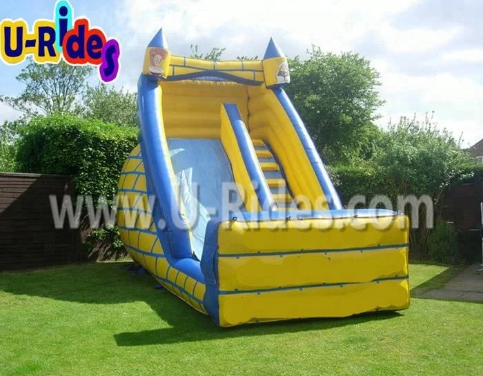 Hot sale high quality colourful inflatable bouncy castle cartoon water slide large inflatable stair slide for kids