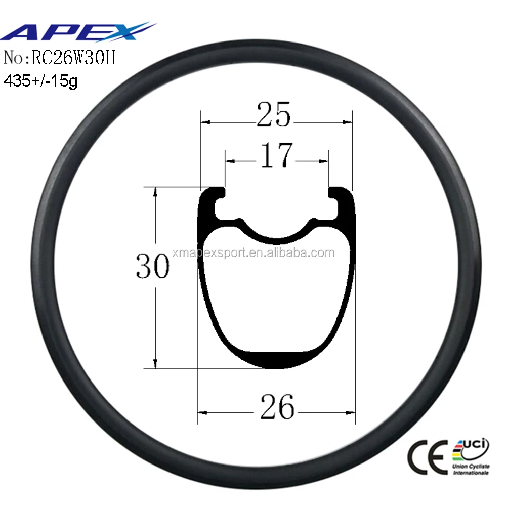 2022 APEX tubular 700C carbon road bike rim width 26mm height 30mm with customized service