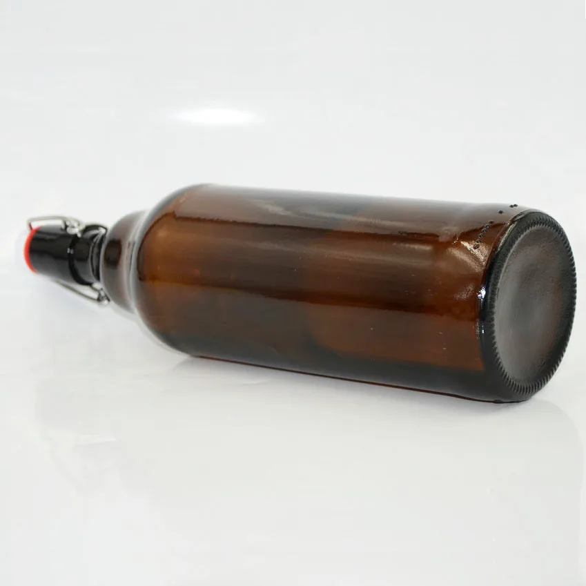 Factory cheap price wholesale 1 liter glass beer bottle with swing top