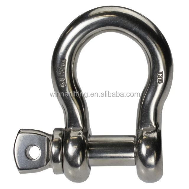 U.S Stainless Steel Screw Pin Bow Shackle