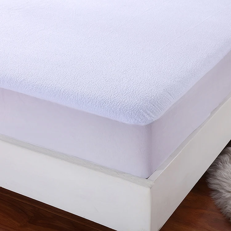 
60gsm Hot Selling Removable Zipper Cover Mattress Topper Hotel Waterproof Mattress Protector Hotel Bed Bug Mattress Cover Woven 