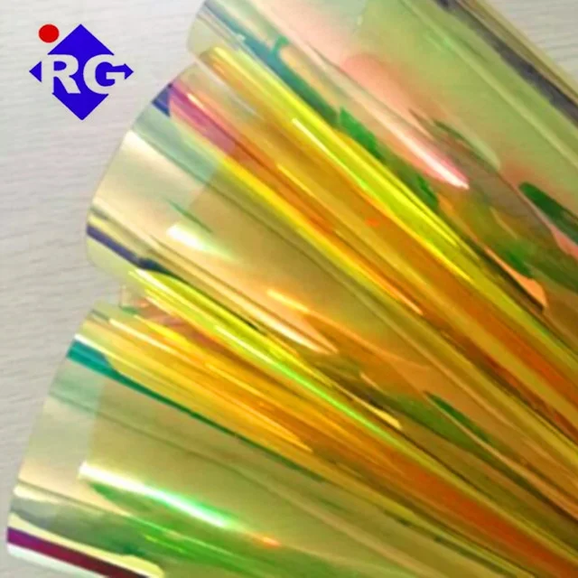Iridescent Transparent Clear Vinyl Fabric Rainbow PVC Sheet