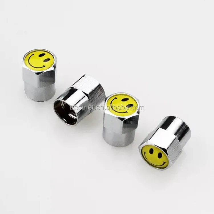 4 x Silver Color Metal Car Truck Bike Tire Wheel Rims Stem Air Valve Caps Tyre