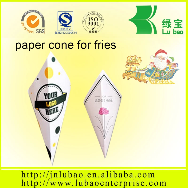 China supplier  printed crepe paper cone food paper packaging