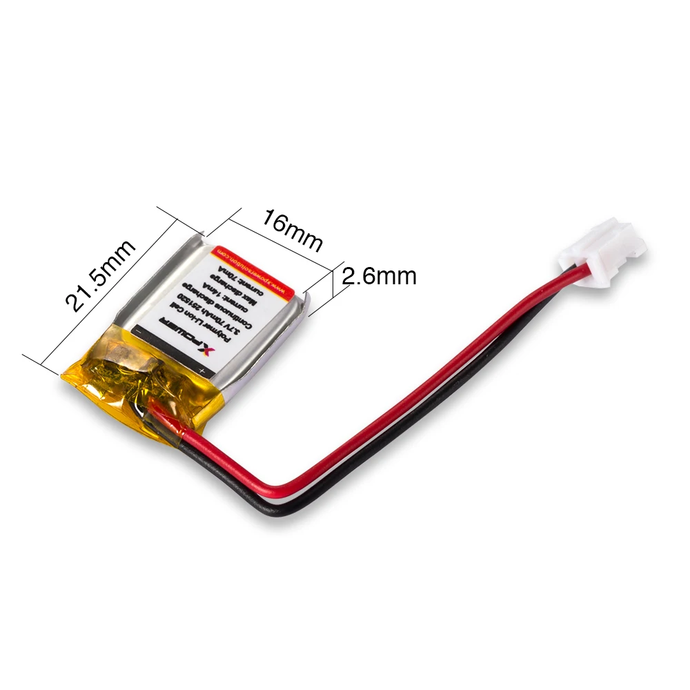 Ultra Small Rechargeable 3.7V Lithium Polymer Battery 70mAh for Digital Glucometer