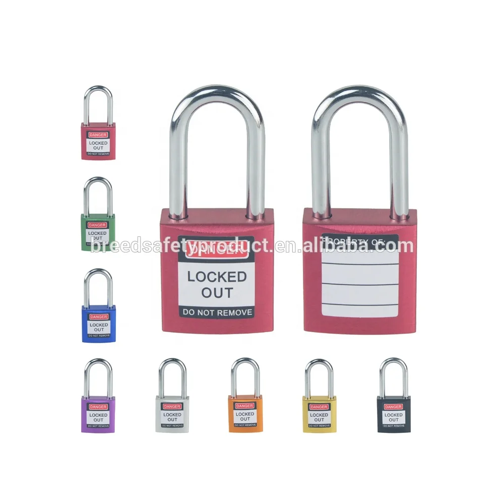 38mm Metal Locks Aluminum Safety Padlock Multi Colors with Master Key