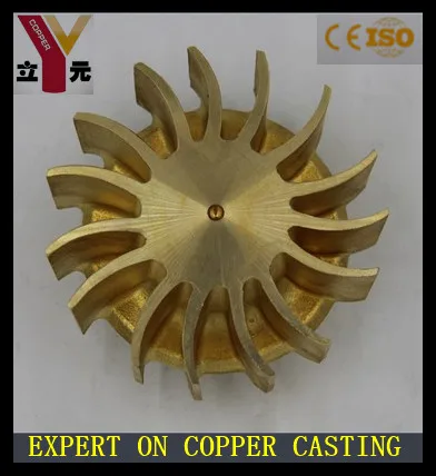 Hebei Liyuan  copper castings brass All kinds of hardware product open double pump impeller impeller pump