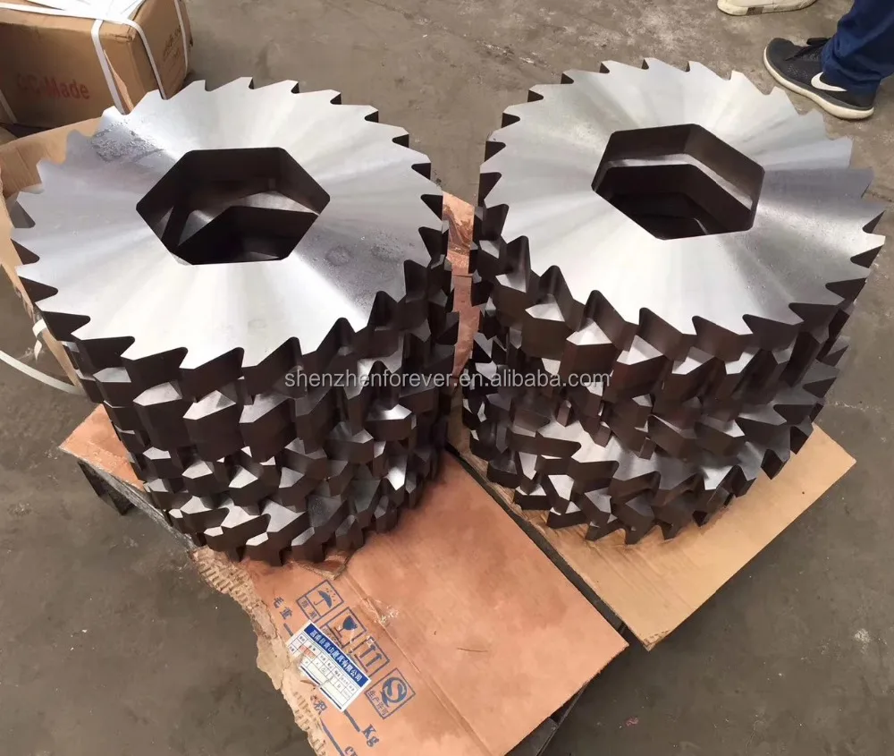 Forever 1500 model double shaft scrap shredder machine chamber box knife blade for sale