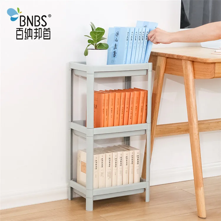 Kids Portable Bookshelf Plastic Book Shelf book cabinet  household rack