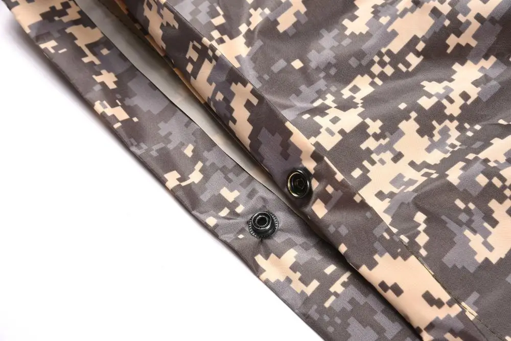 PVC Coating Digital Camouflage Rain coat Poncho Tactical Raincoat