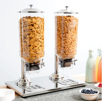 Factory price commercial stainless steel candy coffee bean sugar cereal rice dispenser for hotel kitchenware