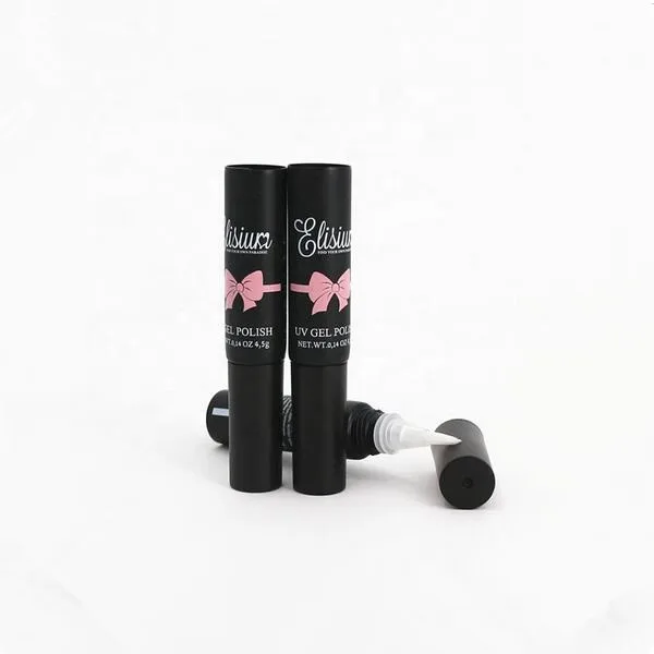 Hot sale matte empty soft lip gloss packaging plastic PE tube with brush