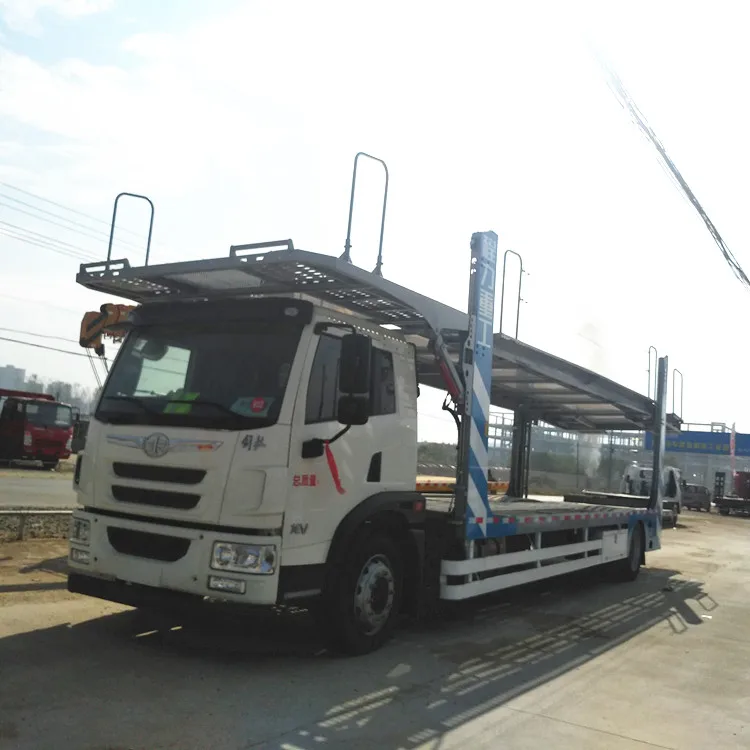 Euro 2/3/4/5 4x2 2 axle vehicle cars transport 4 seats truck car carrier 5 car carrier truck trailer for sale