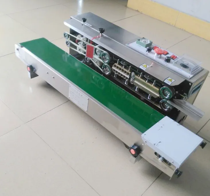 High Speed Continuous Compound Plastic Aluminum Foil Bag Heating Sealing Sealer Machine