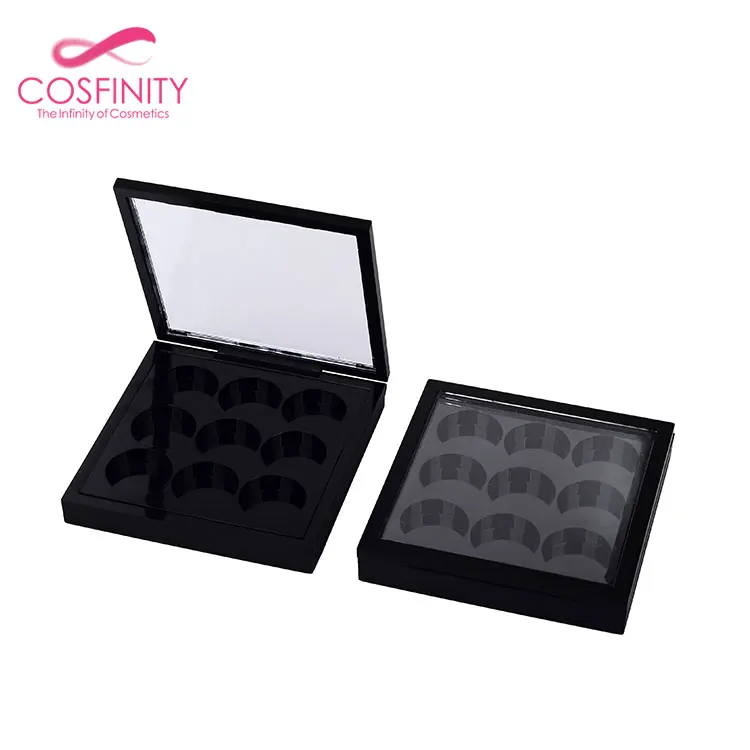 CP03-2517 square black 8-holes make your own blusher palette plastic eyeshadow palette empty / eyeshadow pallet custom