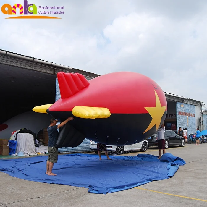 Large advertising Helium blimp with Logo printing, custom inflatable airship,PVC air plane model for sale