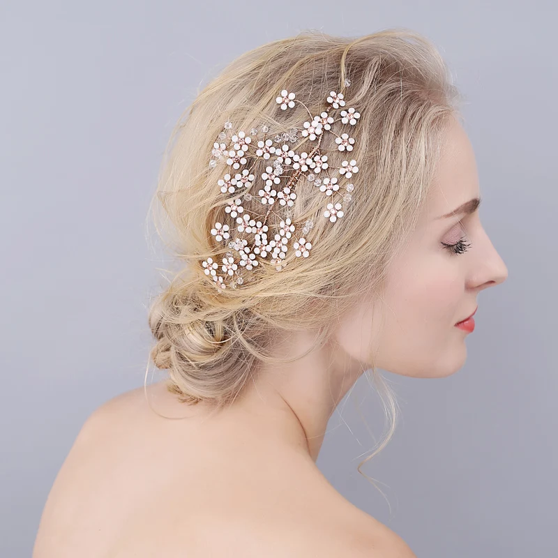 Свадебная расческа для волос со стразами