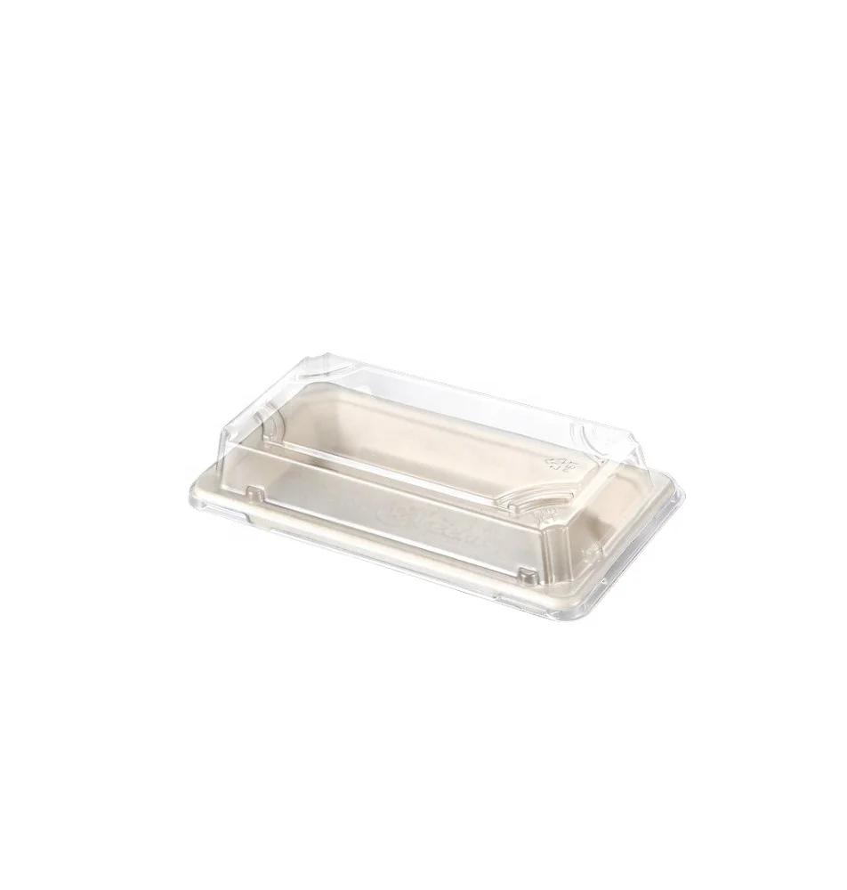  Easy Green Disposable Compostable Biodegradable Paper Sushi Food Tray Base With Lids