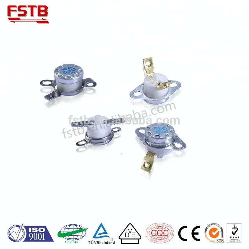 KSD301 thermal Bimetallic thermostat klixon thermal protector 250v 10a