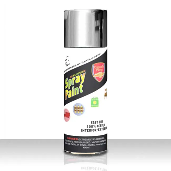 Captain Fast Dry Acrylic Aerosol Metallic Spray Paint