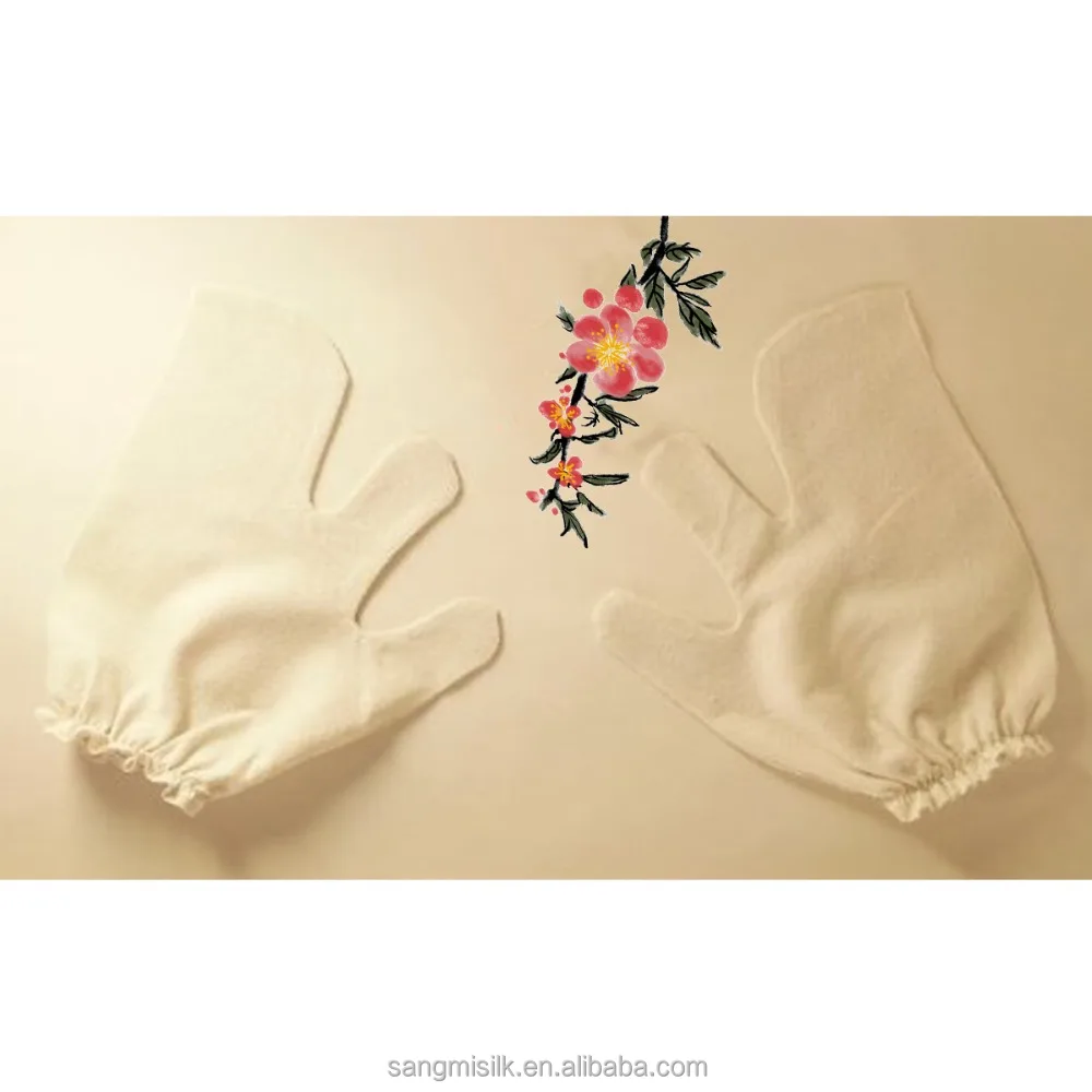 
garshana raw silk gloves for ayurveda SPA dry massage 