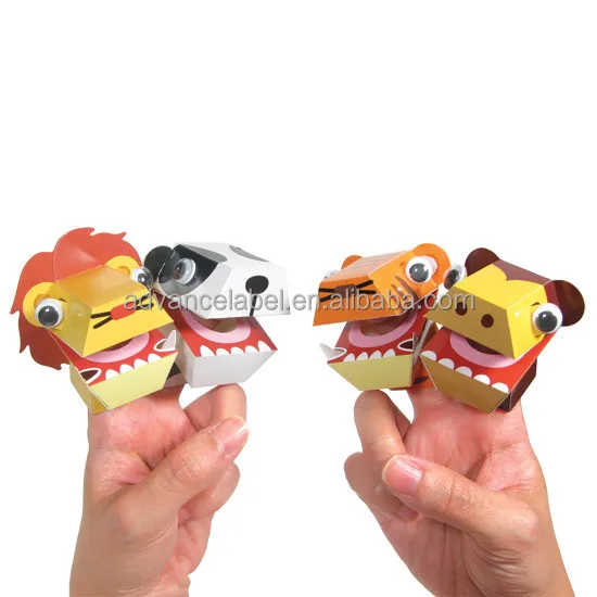 Набор бумажных пальчиковых кукол OEM ODM для творчества, обучающая игрушка для дошкольников, обучающий инструмент, ролевая игра