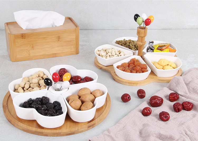 2019 New Creative Multifunctional Combination  5 Compartment  Food Storage  Box  with Fork