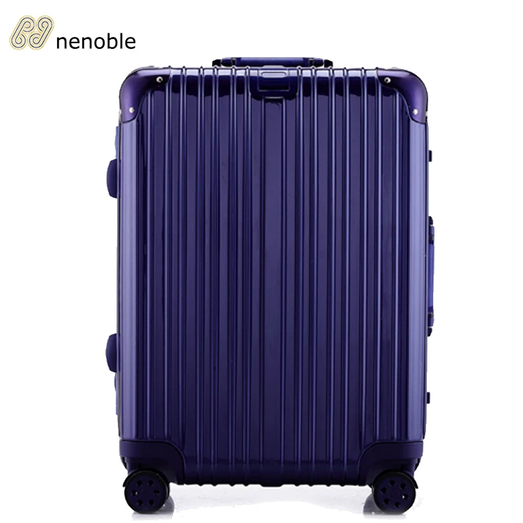 aluminum trolley luggage suitcase set with big capacity bag