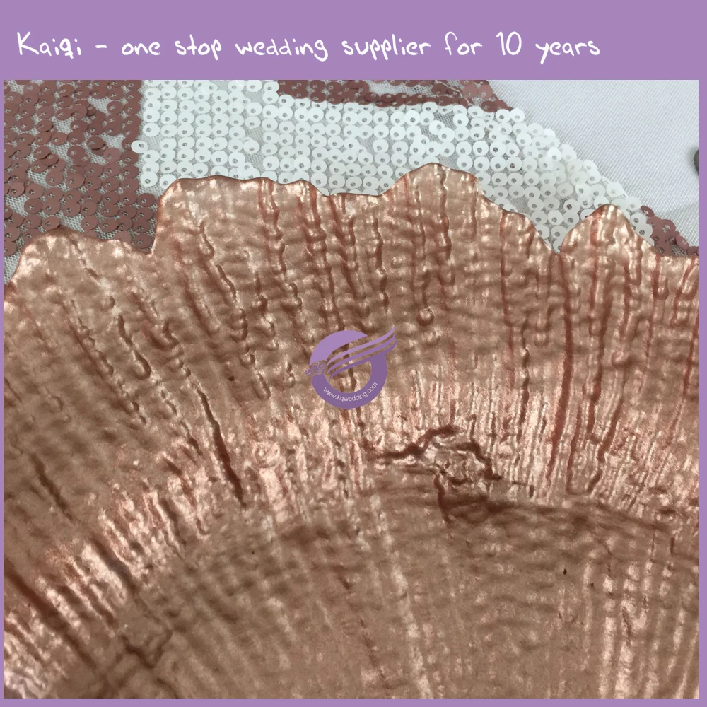 PZ29000 rose gold Reef Glass Charger Plate wholesale