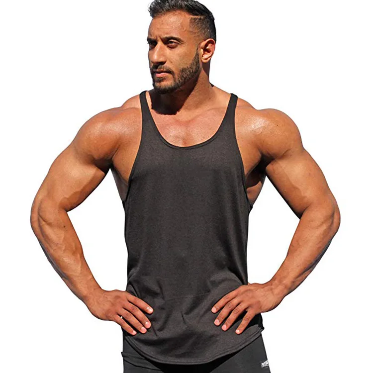 
Custom Breathable Cotton Sports Wholesale Gym Tank Tops vest men 