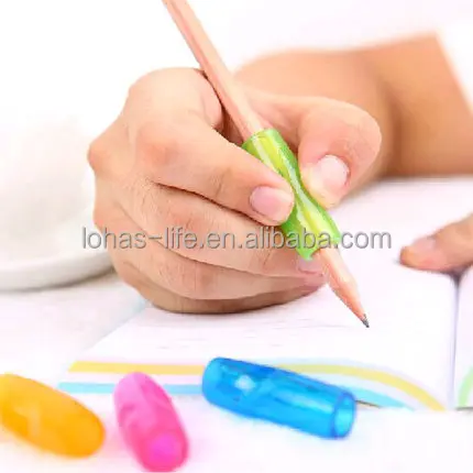 Kids writing aid silicone pen grip sleeve for kids to form good hand writing habit
