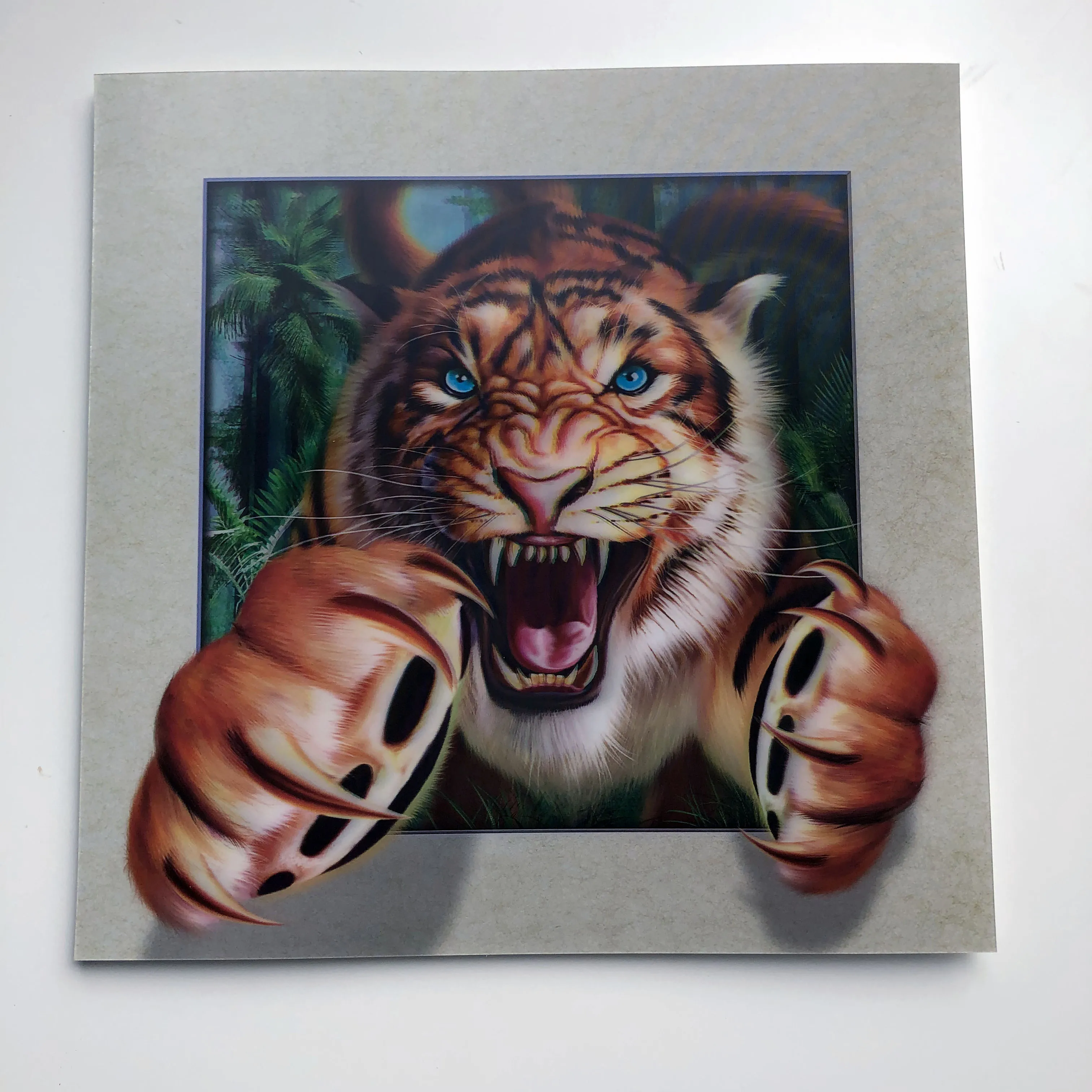5d lenticular picture of tiger 40x40 3d lenticular poster with frame