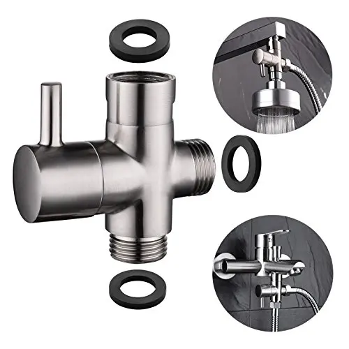 G 1/2 3/4 3/8 Bathroom Chrome Polish Zinc Handle Brass Body Hand Shower Head Shut-Off Valve Faucet Shower Arm 3 way Diverter
