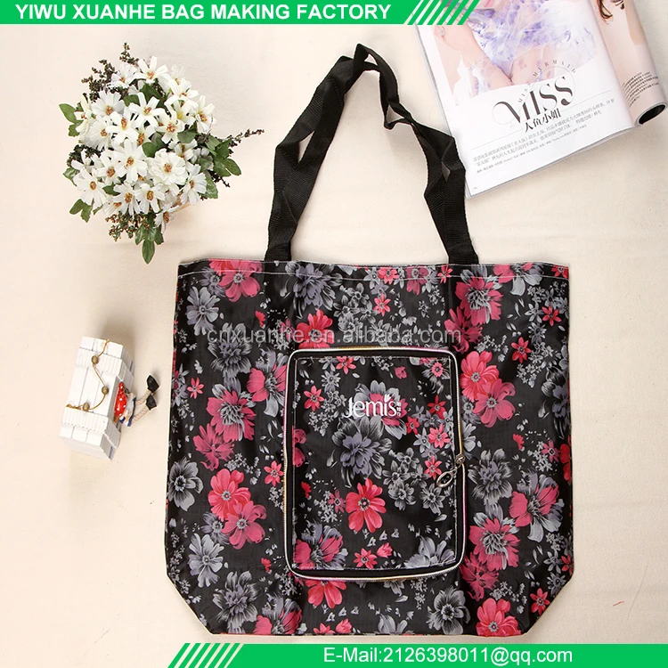 2024 wholesale waterproof reusable grocery shopping bag handle foldable tote bag