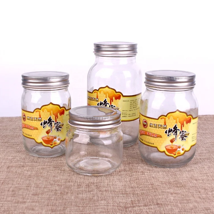 250ml wide mouth glass mason jar for caviar jam honey for USA market