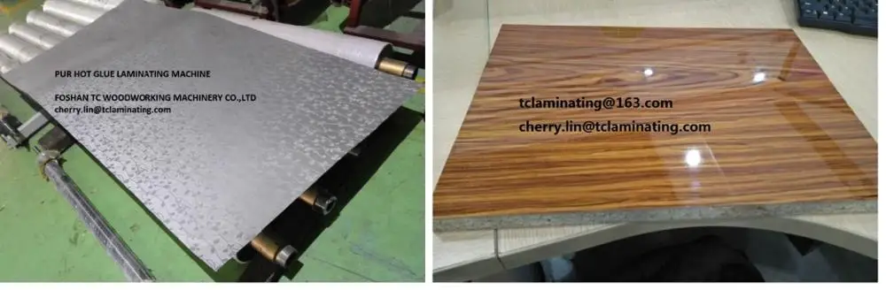 Multipurpose Woodworking Machine 2021 Hot Selling PUR Hot Melt Glue Laminating Machine 85 KWS Online Support 8000 TC