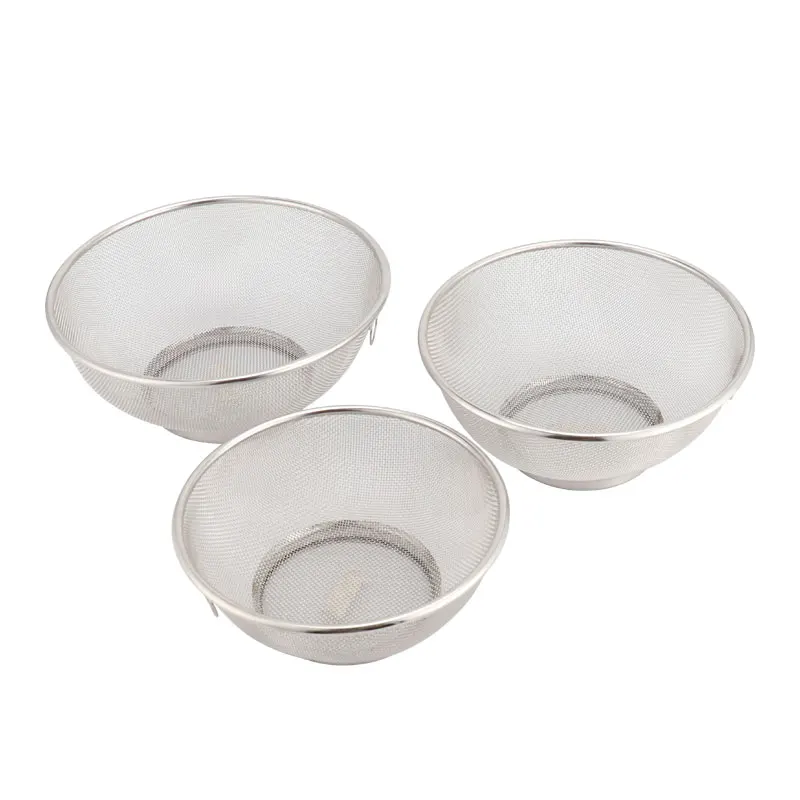 
Stainless Steel Strainer Sieve Colander Fine Mesh Stainless Steel Strainer Basket Vegetable Fruit Noodles Colander For Kitchen 