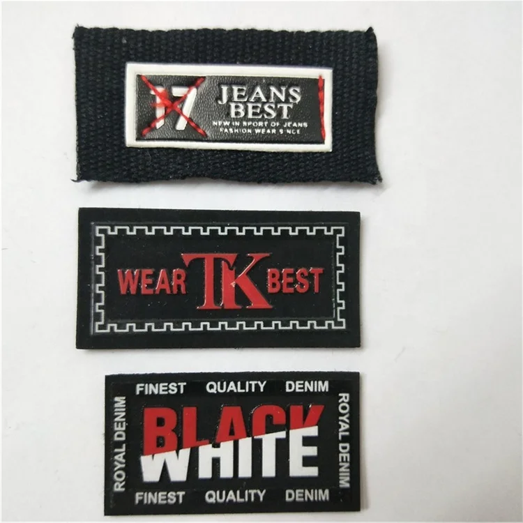 Triangle Square rectangle eyelet leather label cat animal pu trademark metal logo sign for jeans bags shoes