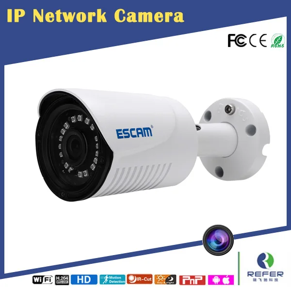 ESCAM QE07 Инфракрасный CCTV безопасности беспроводной водонепроницаемый мини Пуля камера с poe, ip-камера