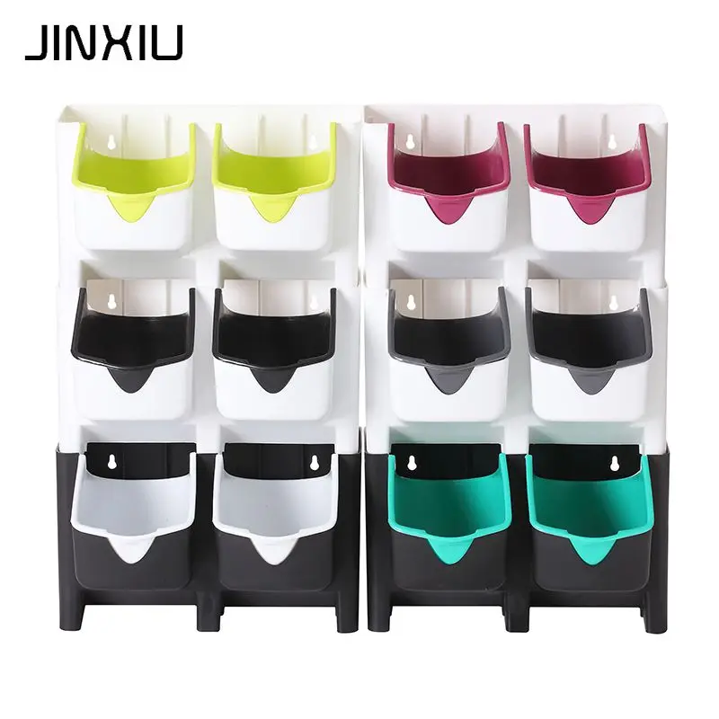 cheap colorful Garden decor Self Watering Vertical Seedling pots