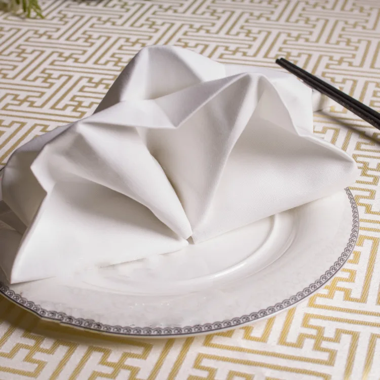 100% cotton white table napkin for restaurant hotel event