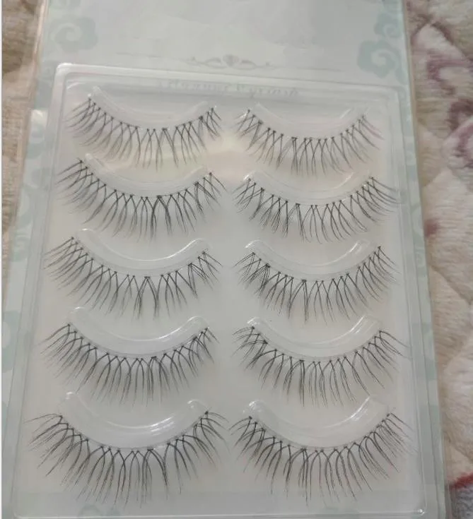 he12681a Natural simulation handmade sharpening false eyelashes for beginners transparent terrier eyelashes